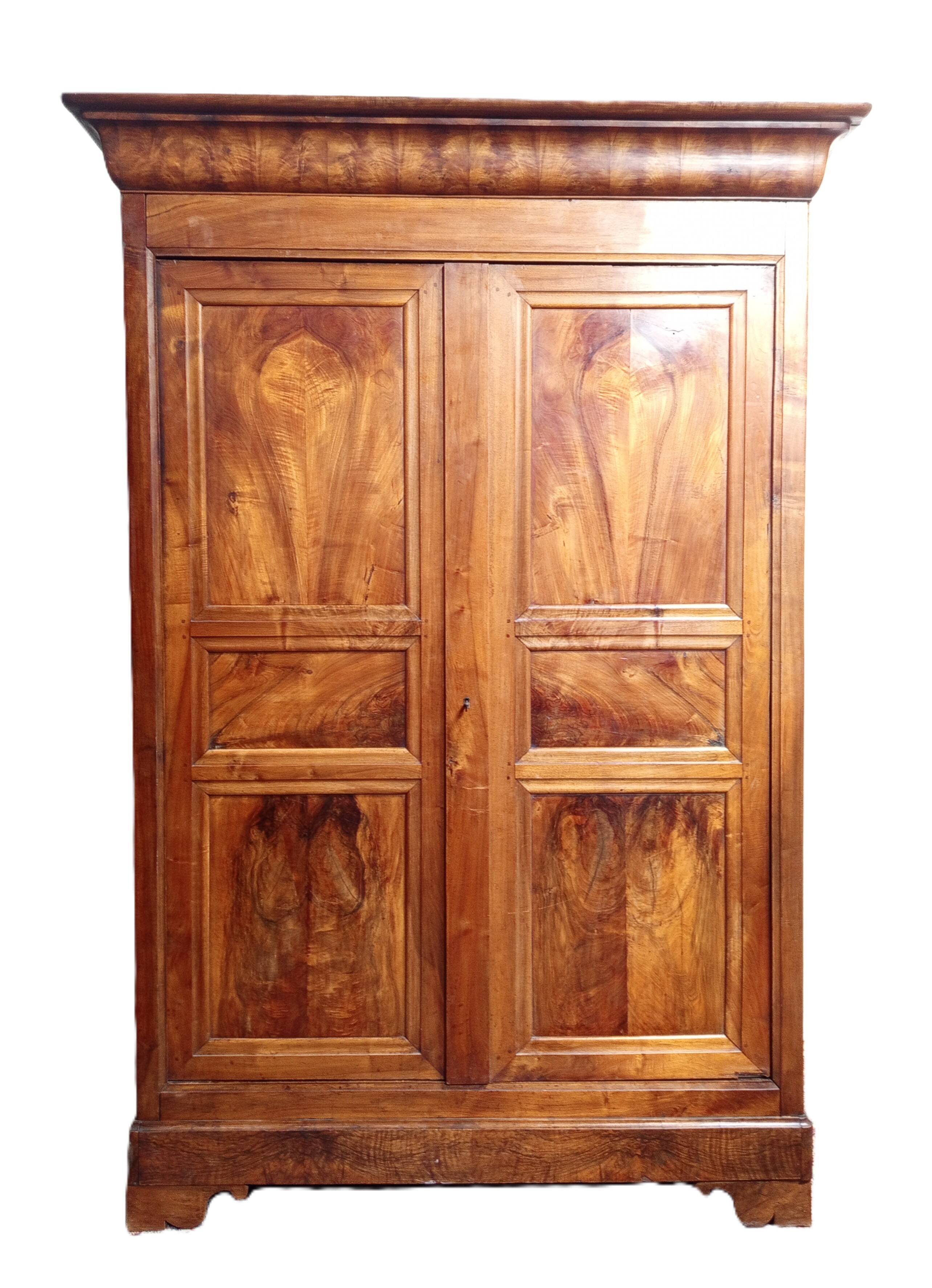 Louis Philippe period walnut wardrobe