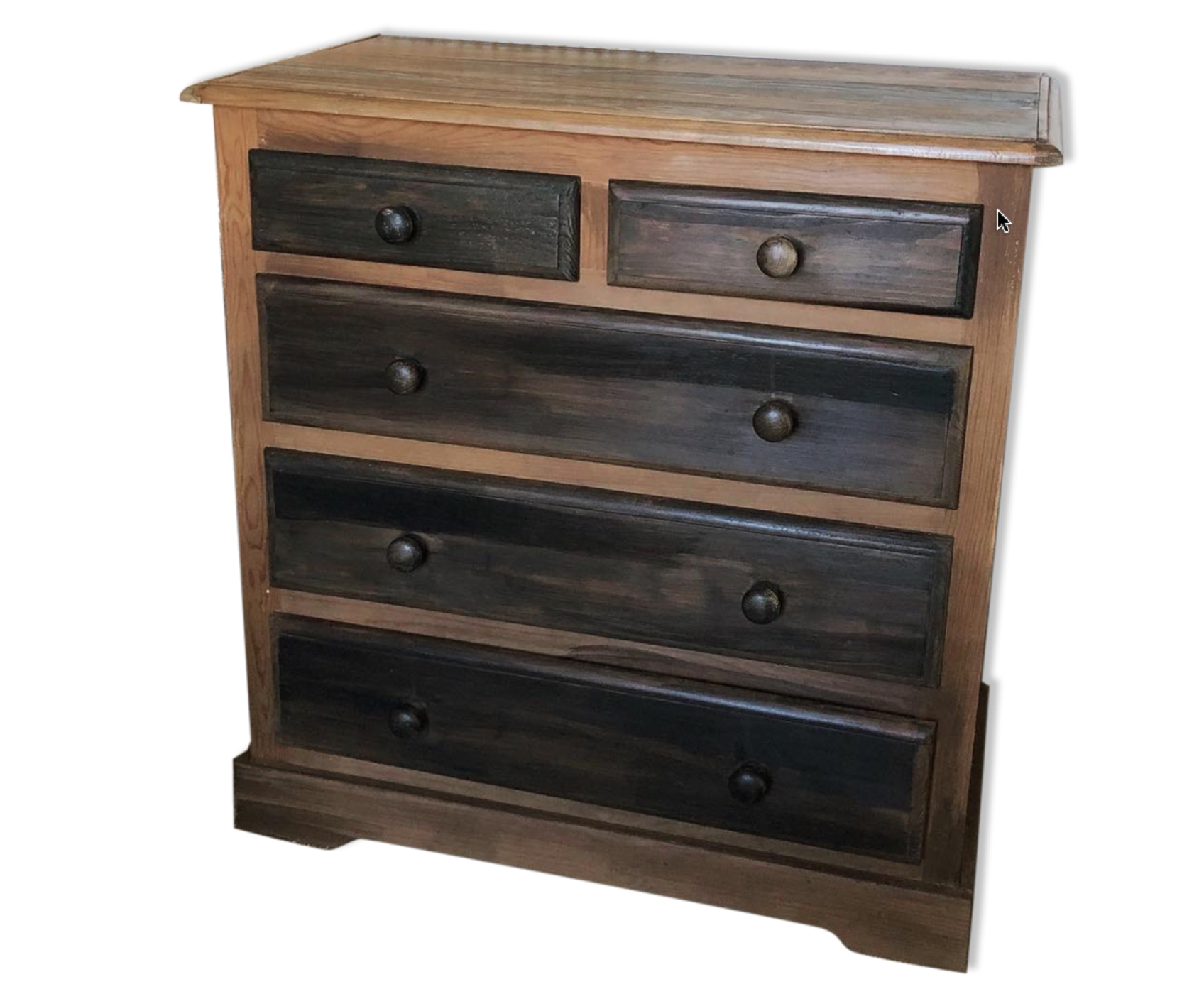 Solid pine chest of drawers