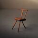 Small alpine chair in solid pine, folk art, early 20th century.