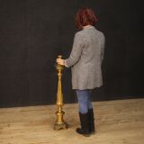 Lacquered and gilded torch holder from 19th century