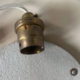 Vintage modernist Perzel wall lamp, chrome and holophane glass, France 1930