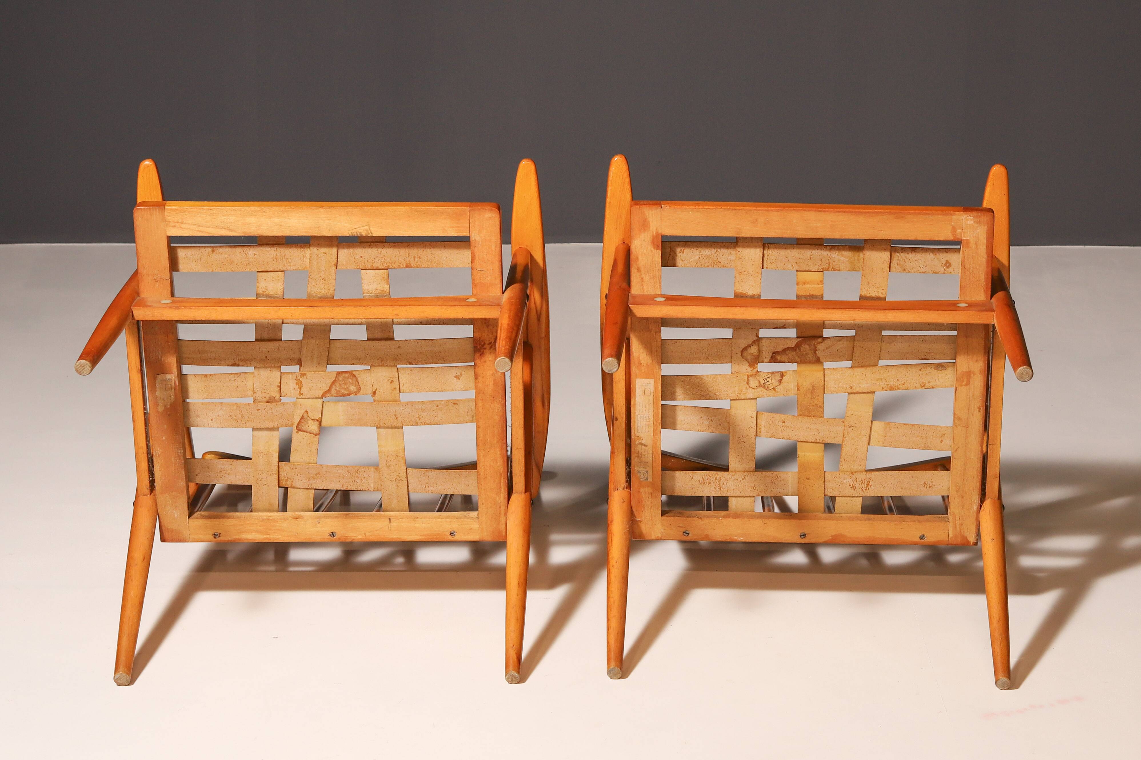 Pair of mid-century armchairs by Jaroslav Šmídek for TON, 1970s