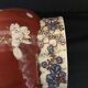 Vase - enamelled faïence with hand-painted gilding