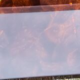 Gold metal side table with tortoiseshell lucite top from the 70s