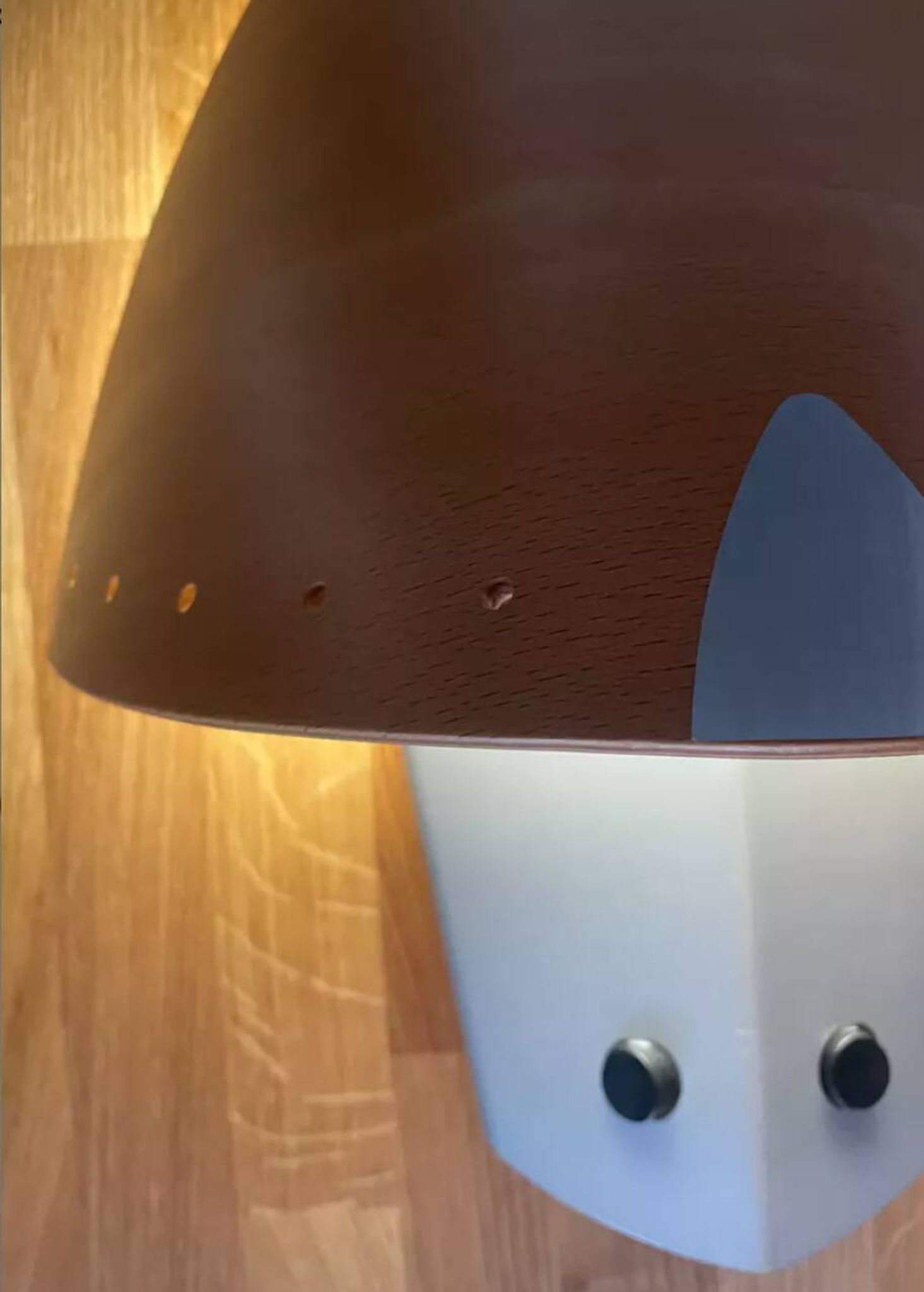 Vintage wood and metal wall lights, France 1980s