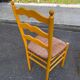 4 solid wood chairs with rush seats from the 1960s.