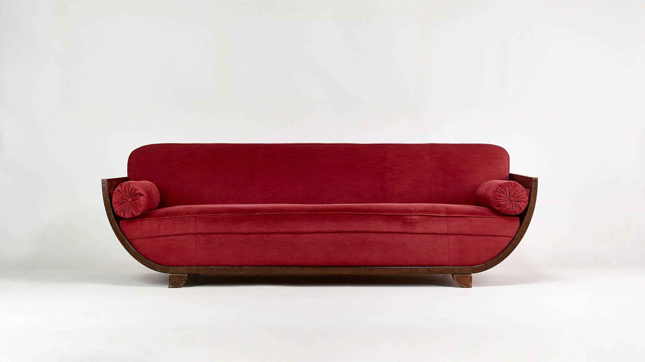 Gondole Art Deco period bench, France 1930