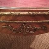 Louis XV style display case in mahogany and bronze