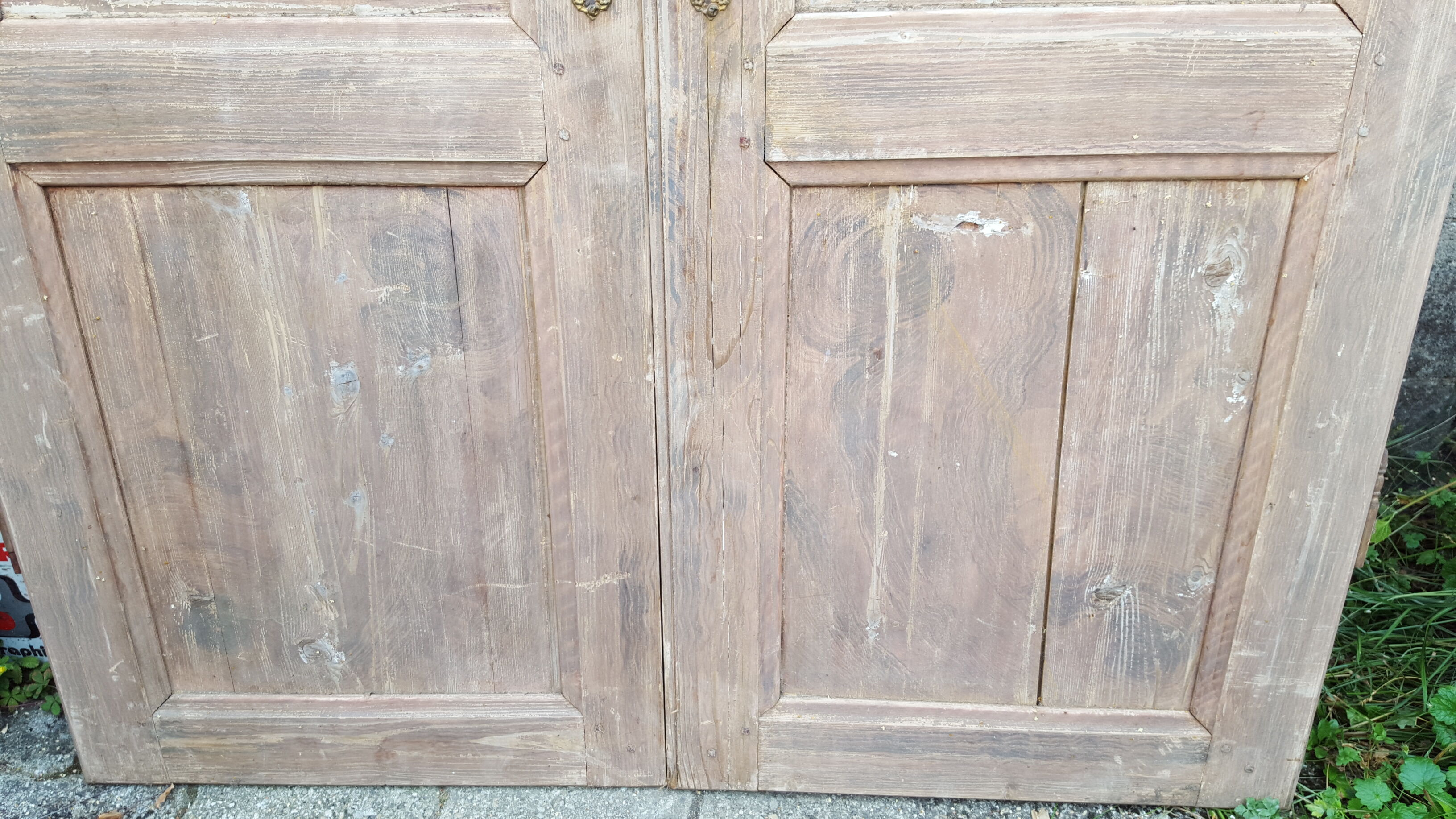 Pair of old doors haired