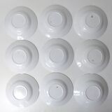 9 FB Digoin pink soup plates