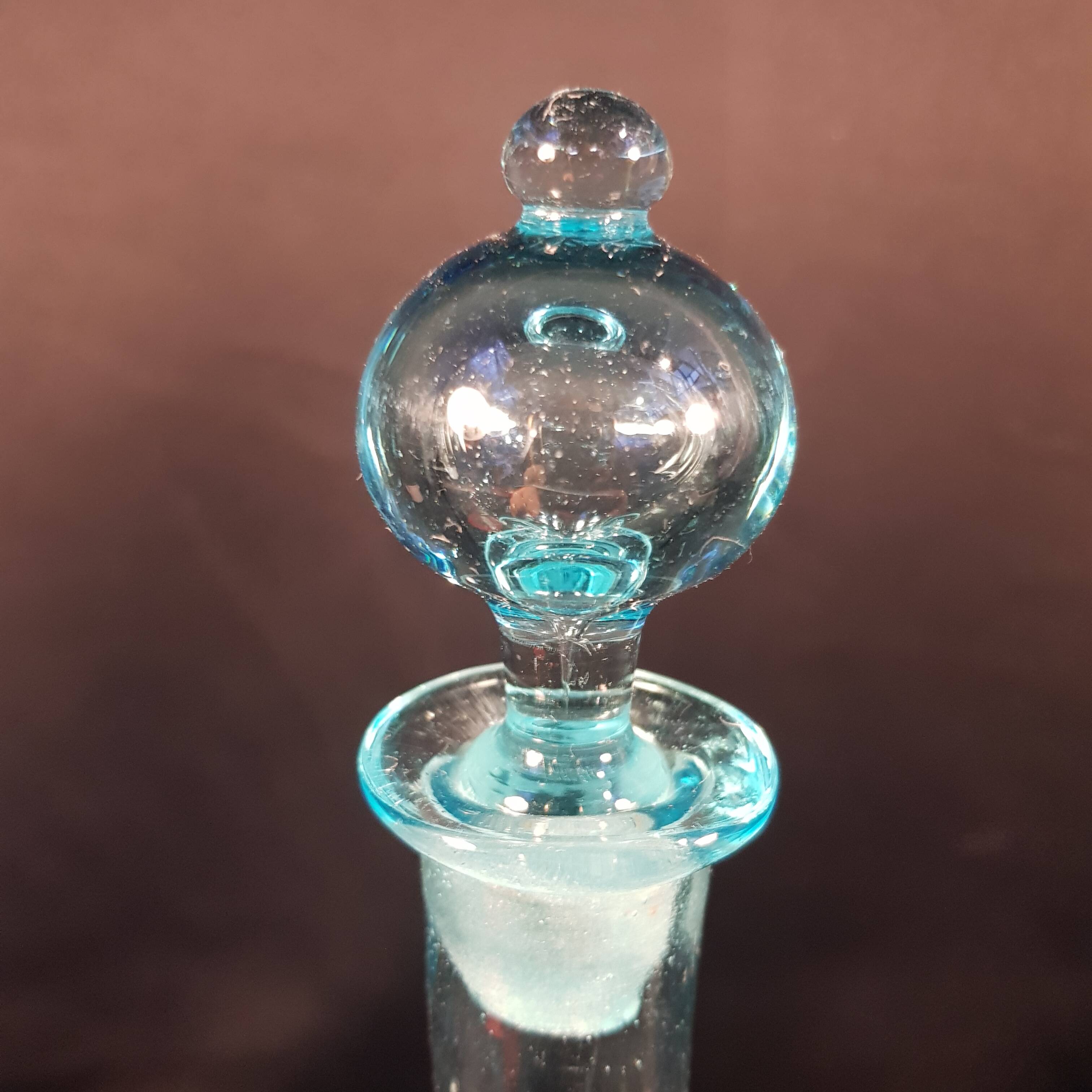 Blue Art Nouveau carafe