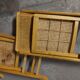 Set de 3 chaises  cannées  pliantes vintages 70
