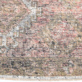 Faded brown & beige turkish runner rug 339x91cm