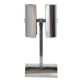 Large stainless steel desk lamp by Jean Pierre Bouvier, France.