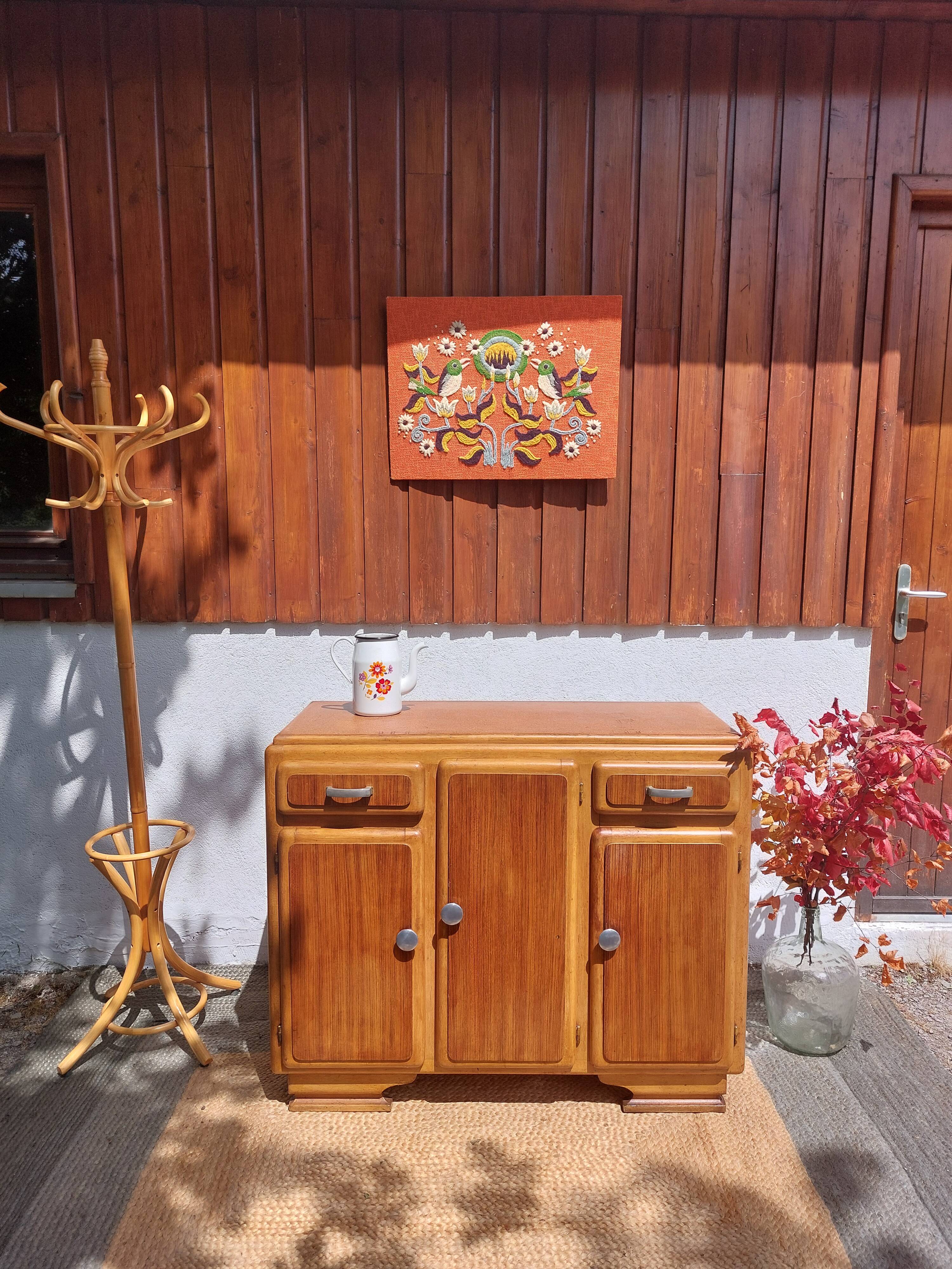 Mado buffet base, 3 asymmetrical doors, vintage