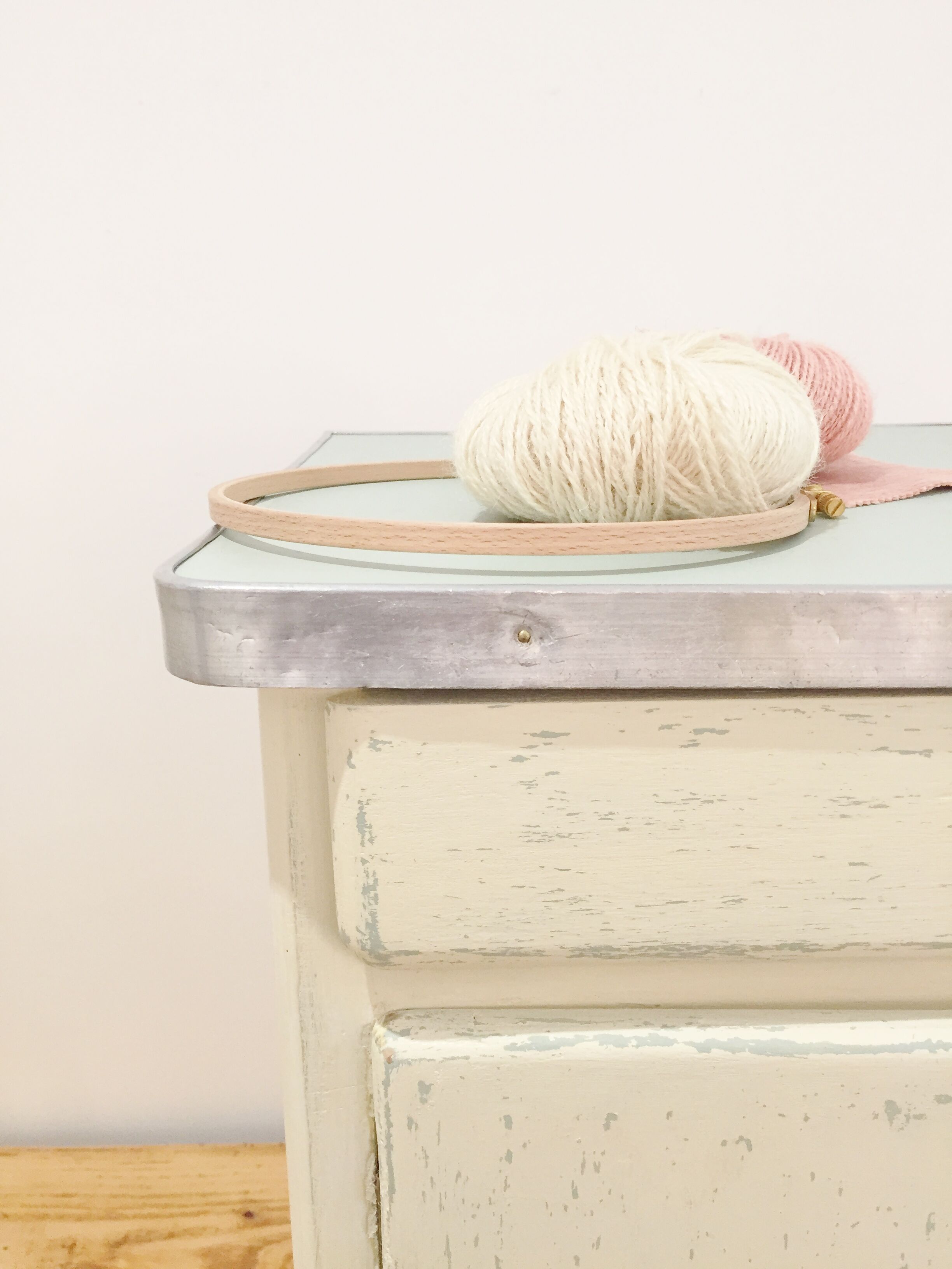 Small green grey vintage Cabinet