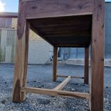 Bureau en bois massif bicolore