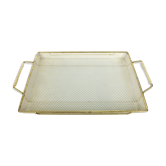 White and gold top in perforated sheet metal & brass 1950s-60s