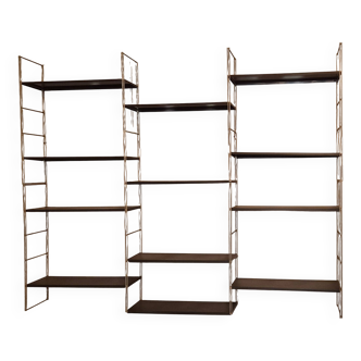 1960s IRON AND SHEET METAL WALL SHELVES