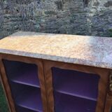 Louis XV marquetry library display case with 2 doors stamped Maurice Rinck