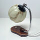 table lamp vintage art deco bauhaus, 30s, opaline marbled wood