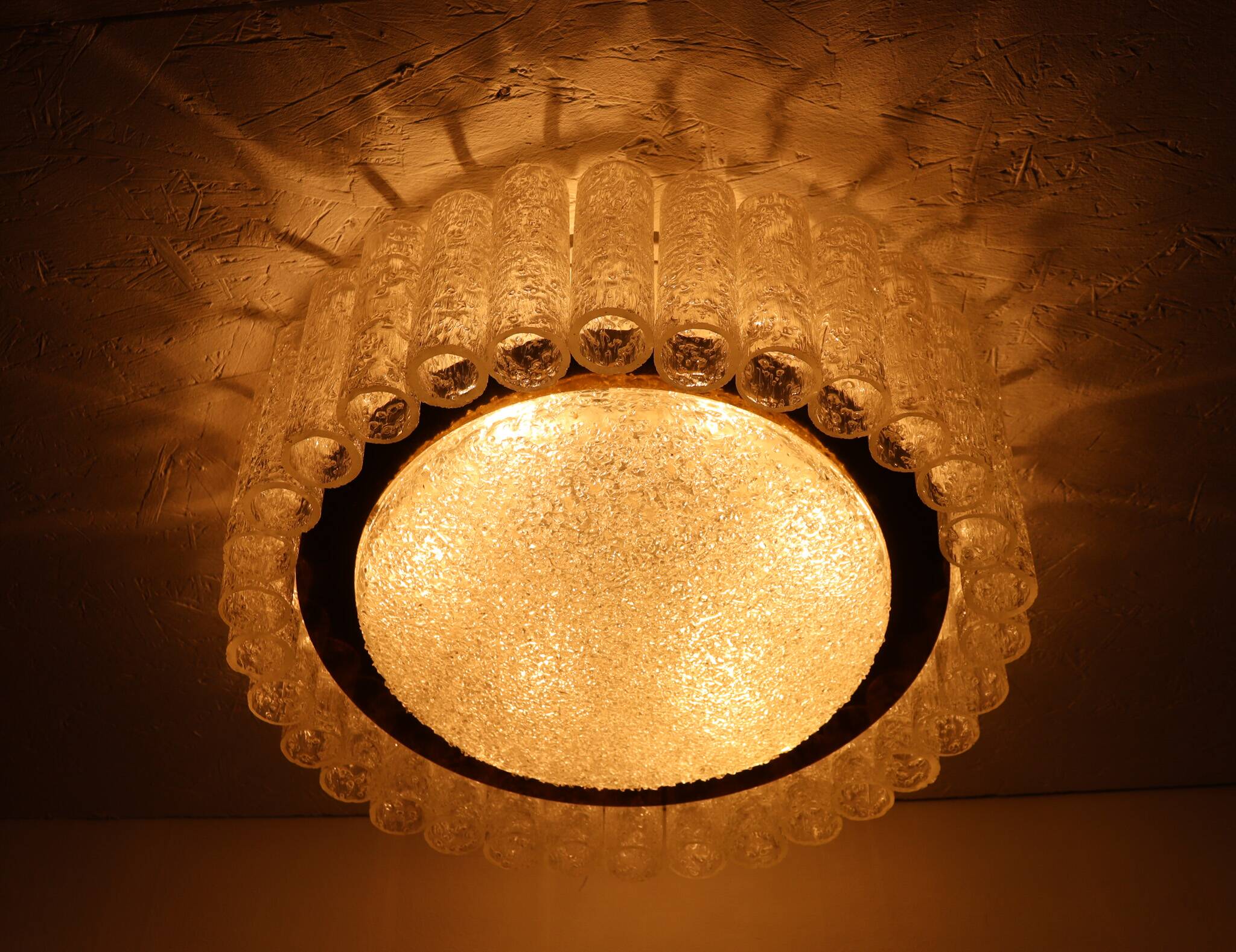 Mid Century Deckenlampe von Doria Leuchten, Deutschland, 1970er Jahre