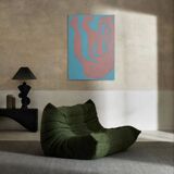 Minimalist figurative painting on stretched canvas by bODASCA