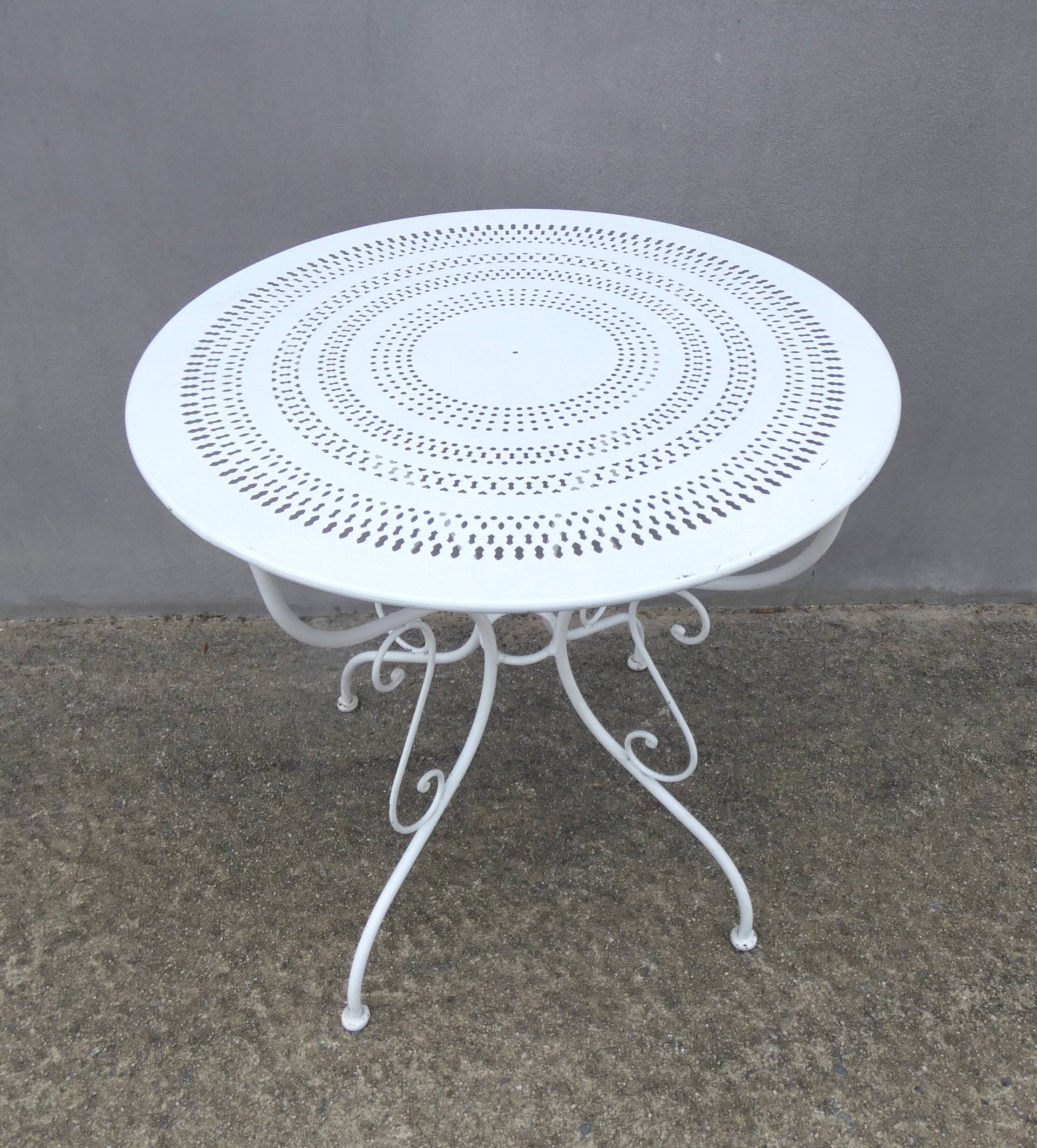 vintage bistro wrought iron table