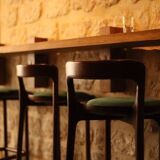 Solid wood bar stool