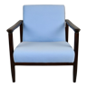 Light bleu velvet gfm-142 armchair by edmund homa, 1970