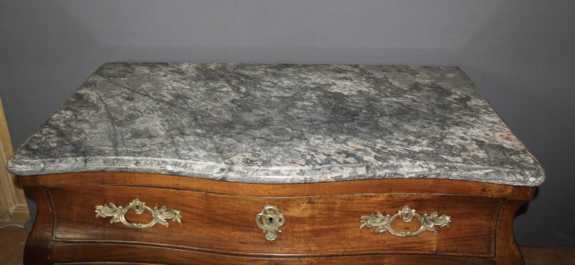 Eighteenth-century walnut tomb commode.