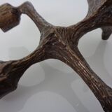 Brutalist Bronze Candleholder, 1960s