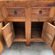 Buffet brutaliste en vieux sapin