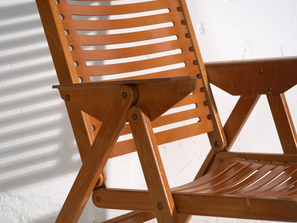 Vintage folding rocking chair Rex by Niko Kralj – Slovenia, circa 1970.