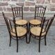 4 chaises bistrot café bois courbé vintage