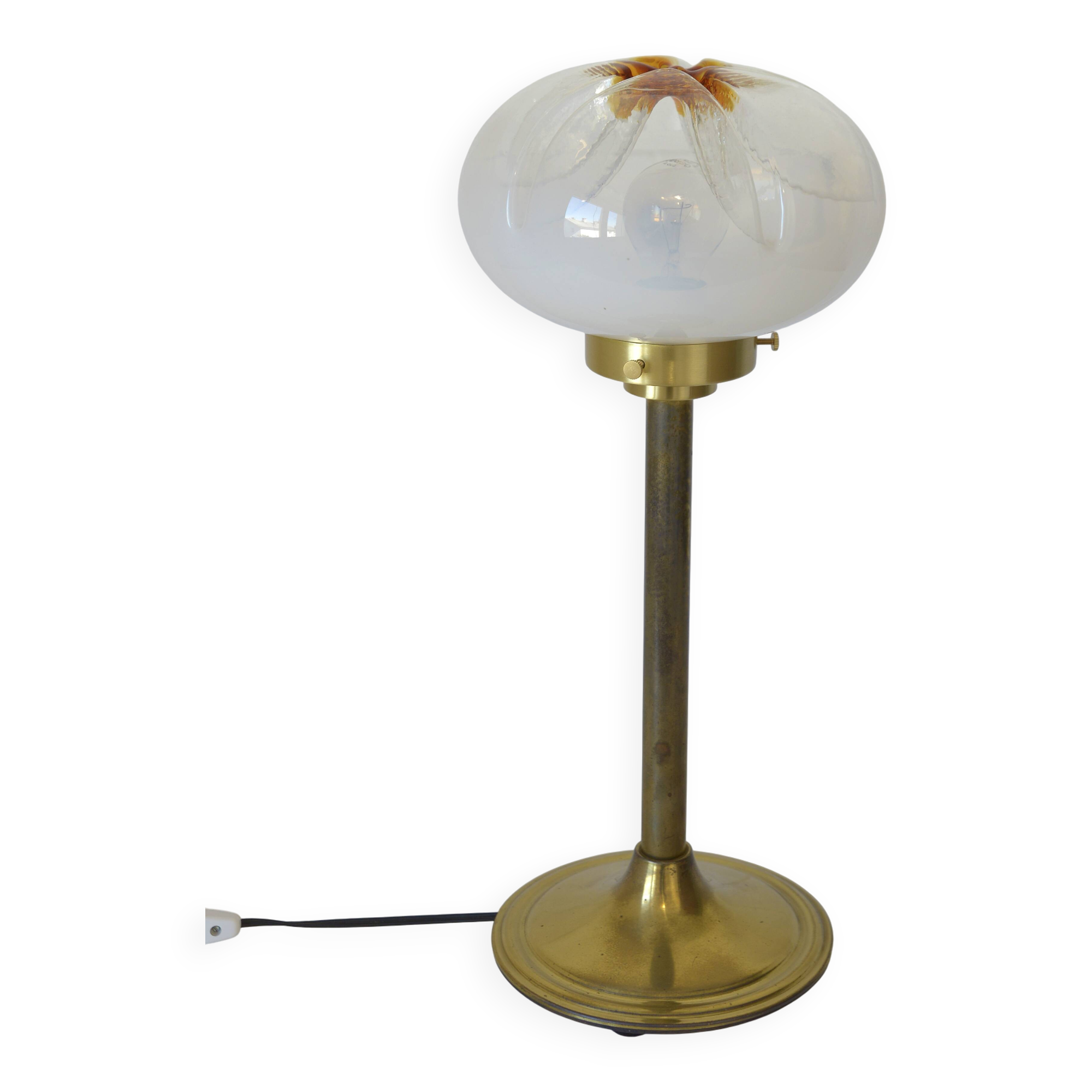 Mazzega Vintage Desk Lighting Murano Glass Mushroom Floor Lamp Italy 1970's