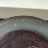 Floral design vase. Signed Verrerie d'Art de Toul. Unique piece, 27 cm