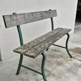 Old patinated garden bench 1950s