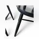 Set of 2 vintage black spindle wooden chairs