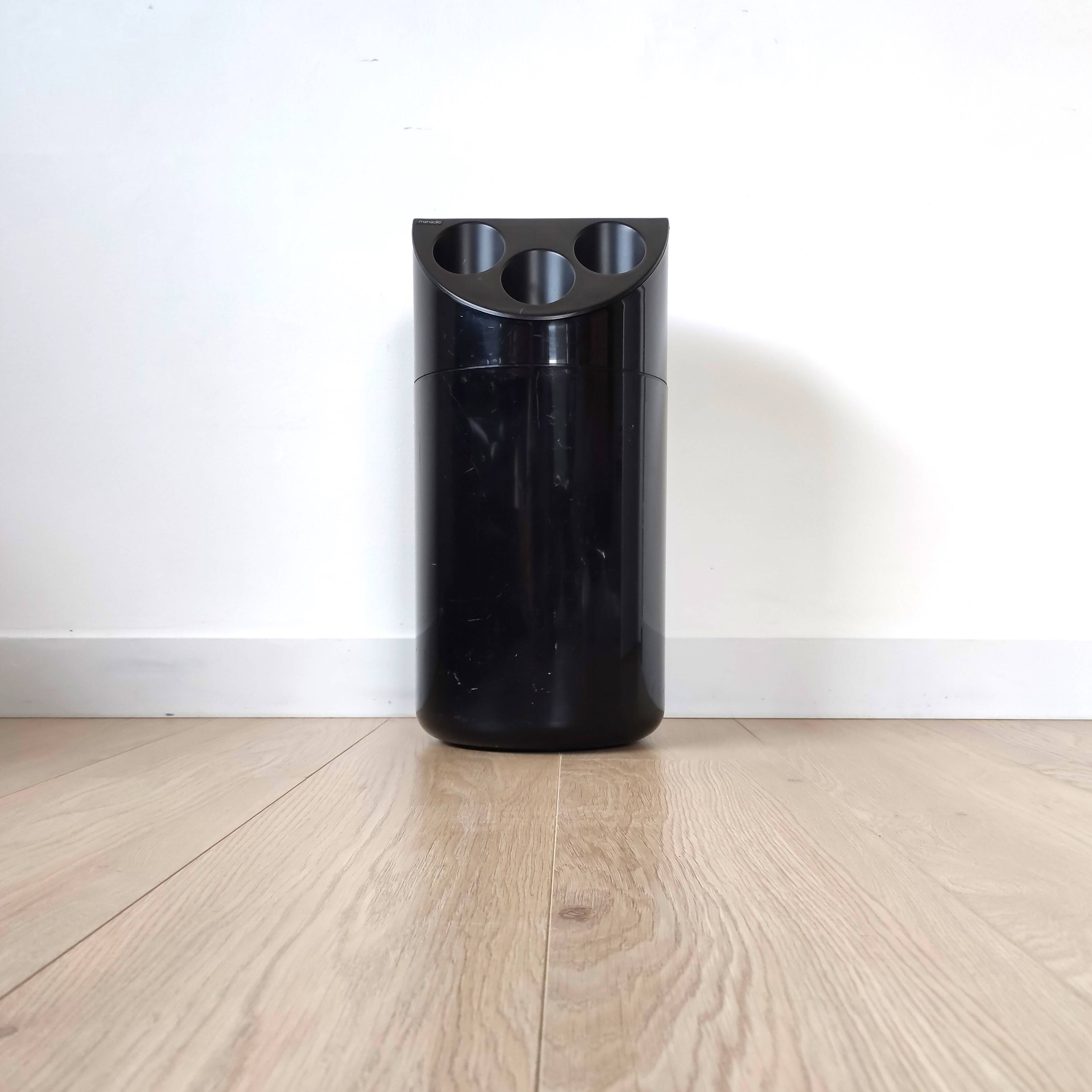 Porte-parapluies vintage noir space age, Manade, Samp, Roezé 72