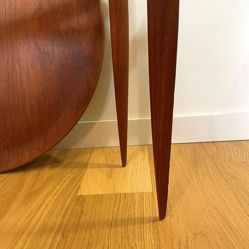 Table Plateau en Teck par Willumsen & Engholm pour Fritz Hansen, Danemark