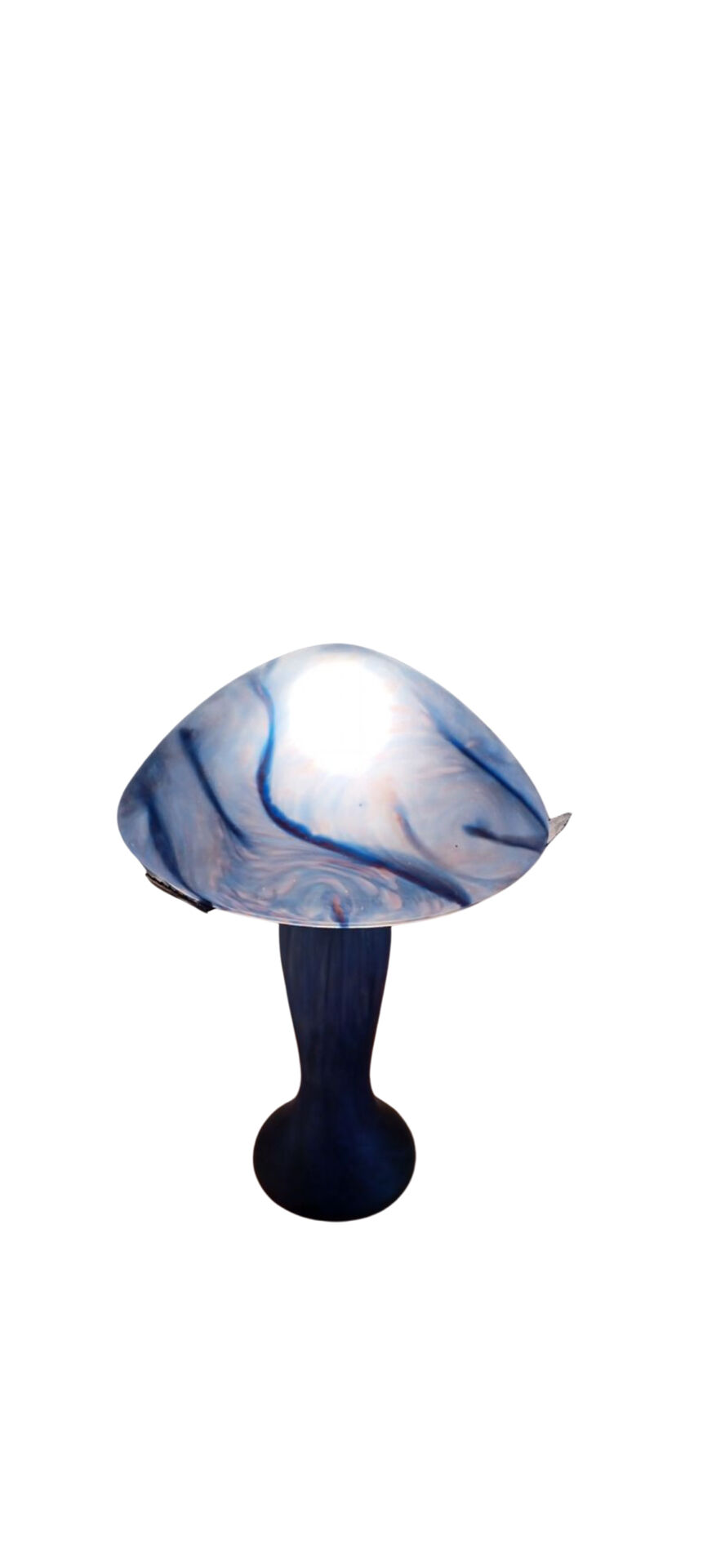 Vintage blue blown glass mushroom lamp – Murano style