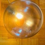 Large smoked glass globe blade
