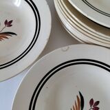 Ensemble assiettes Gien modèle Odile vintage