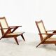 Sculptural french lounge chairs 1950's.