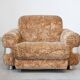Chenille armchair with brushed aluminum profiles, 1970s
