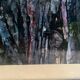Old Abstract Oil On Paper Signed + Black Wood Frame #B548