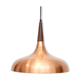 Vintage danish pendant lamp in copper 60's