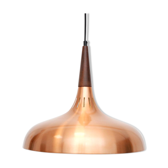 Vintage danish pendant lamp in copper 60's