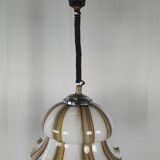 Chandelier in white and multicolored Murano glass